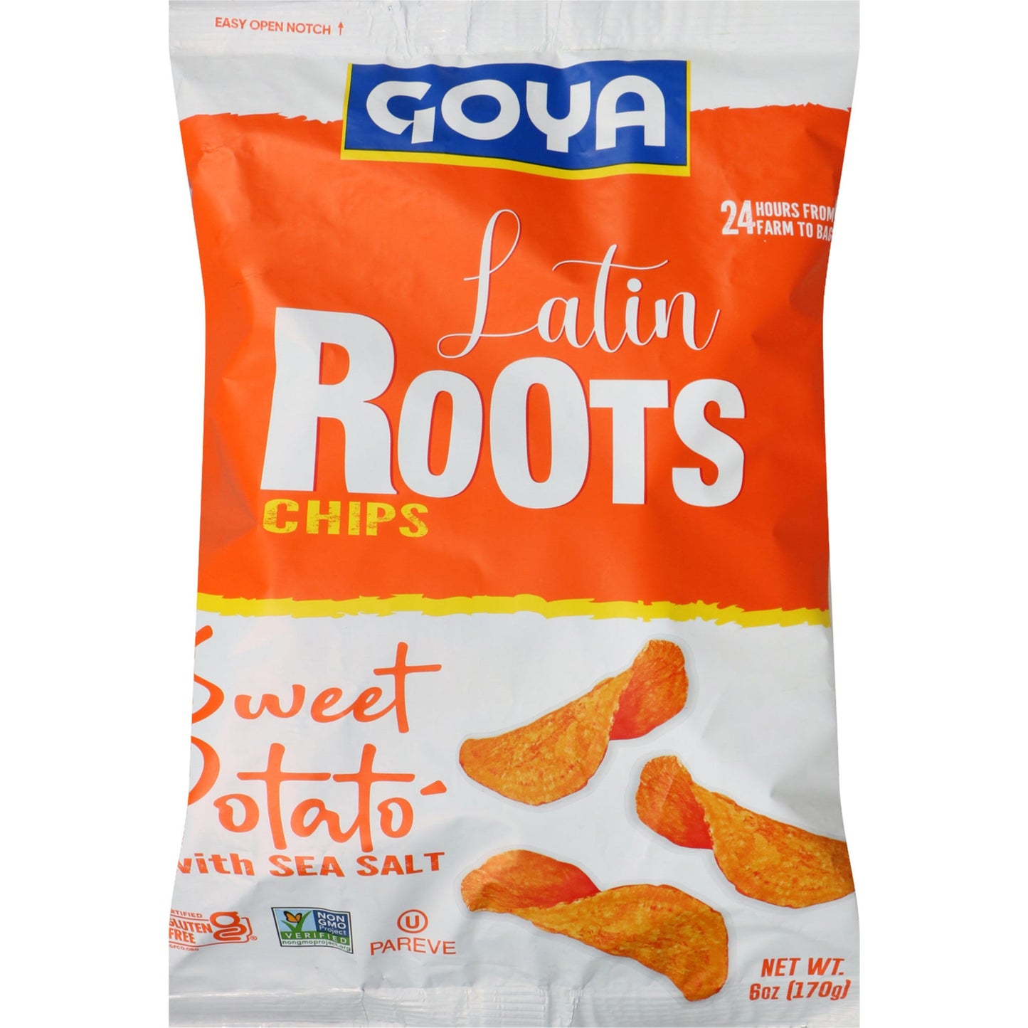 Goya Latin Roots Chips Sweet Potato; 6 Ounces; 6 Per Case - High Mart Wholesale