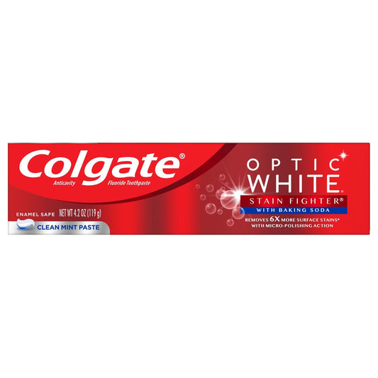 Colgate Optic White Toothpaste Stain Fighter; 4.2 Ounces; 6 Per Box; 4 Per Case