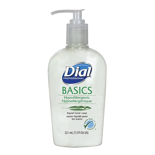 Dial Professional Basics Liquid Hand Soap; 7.5 Fluid Ounces; 12 Per Case