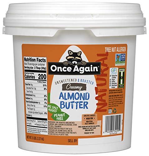 Once Again Nut Butter Natural Creamy Almond Butter; 5 Pounds; 6 Per Case - High Mart Wholesale