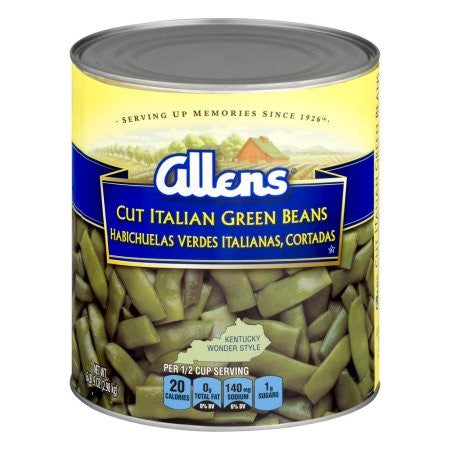 Allen Green Bean Italian Cut Canned; 105 Ounces; 6 Per Case