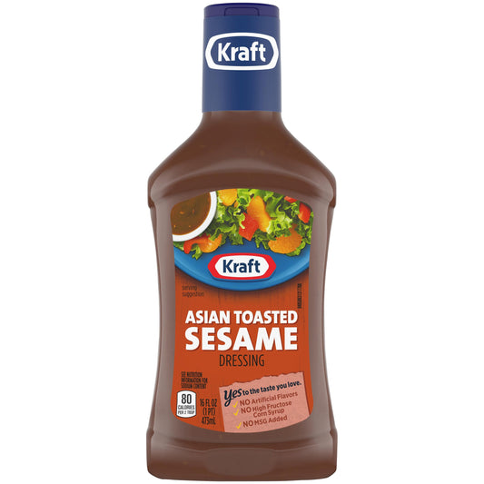 Kraft Asian Toasted Sesame Dressing Bottle; 16 Fluid Ounce; 6 Per Case