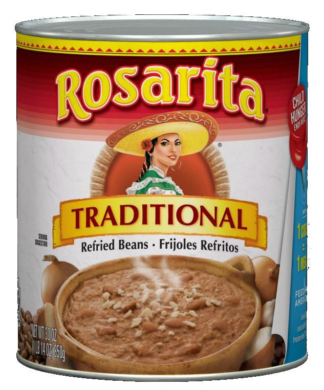 Rosarita Bean Refried Traditional; 30 Ounce; 12 Per Case - High Mart Wholesale