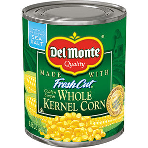 Del Monte Golden Super Sweet Whole Kernel Corn; 8.75 Ounces; 12 Per Case