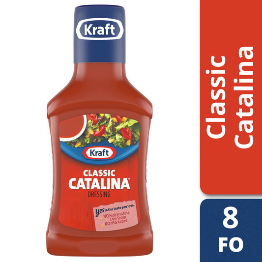 Kraft Classic Catalina Dressing Bottle; 8 Fluid Ounce; 9 Per Case