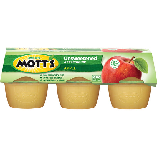 Mott's Applesauce Cup Natural 3; 23.4 Ounces; 12 Per Case