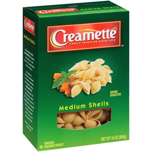 Creamette Pasta Shells Medium; 16 Ounces; 12 Per Case