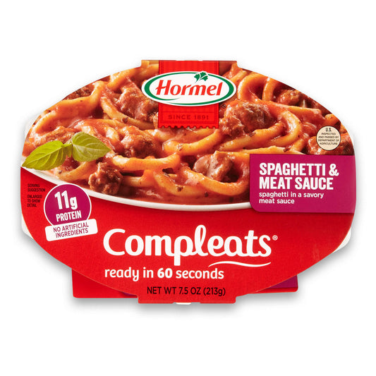 Hormel Compleats Spaghetti Meat Sauce; 7.5 Ounce; 7 Per Case