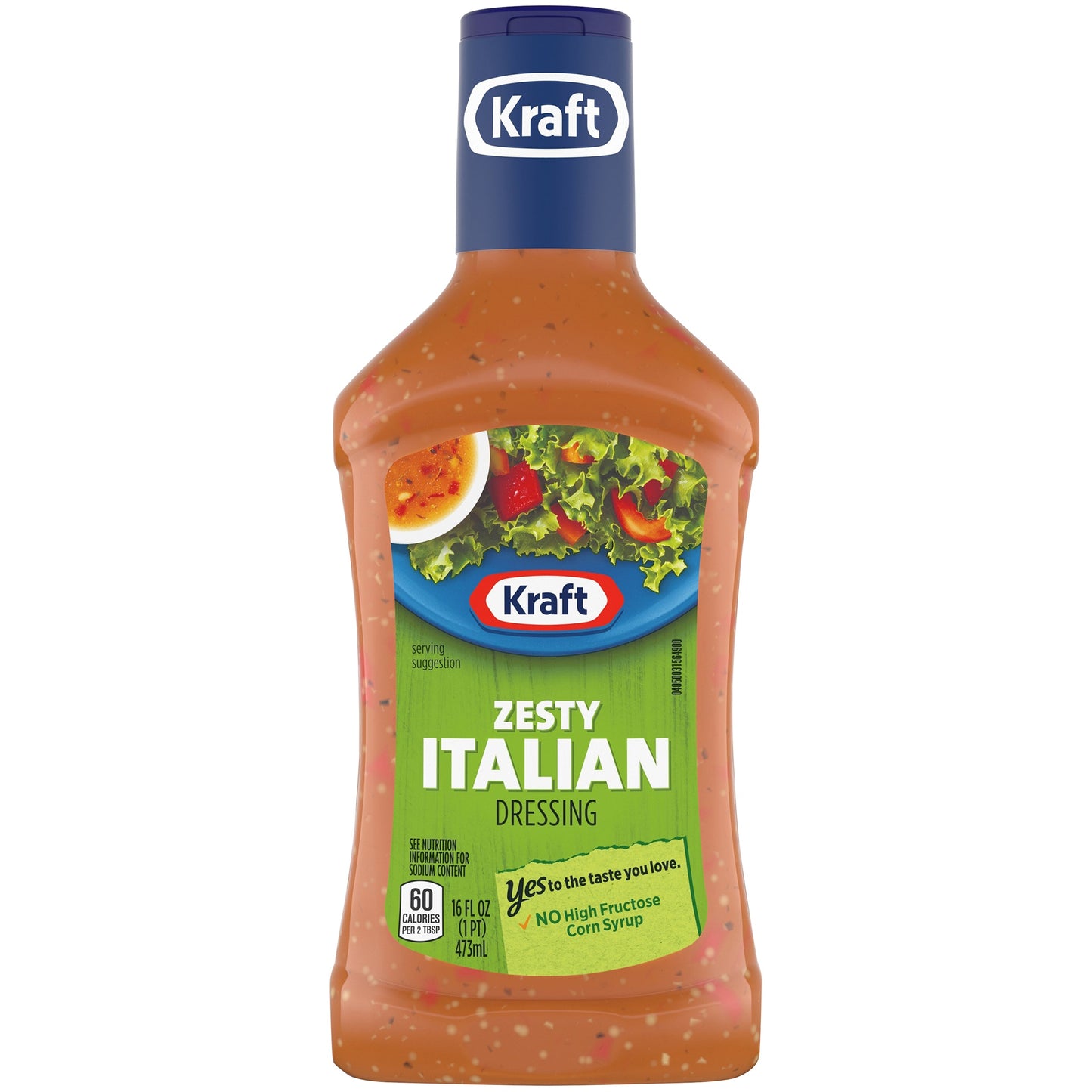 Kraft Zesty Italian Dressing Bottle; 16 Fluid Ounce; 6 Per Case