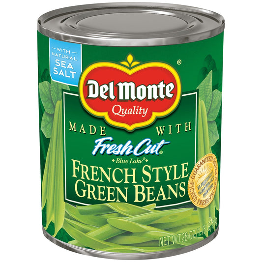 Del Monte French Style Green Beans; 28 Ounces; 6 Per Case