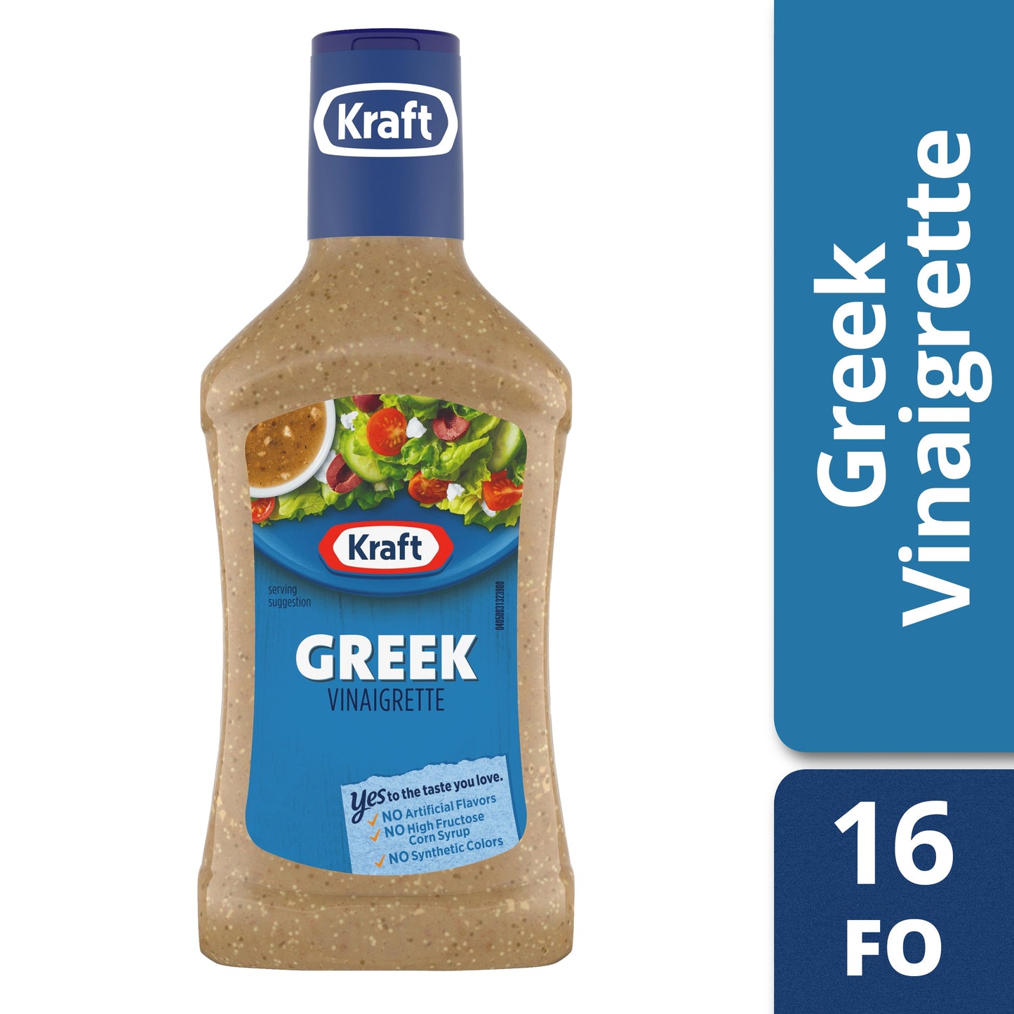 Kraft Eres Special Collection Greek Dressing Bottle; 16 Fluid Ounce; 6 Per Case