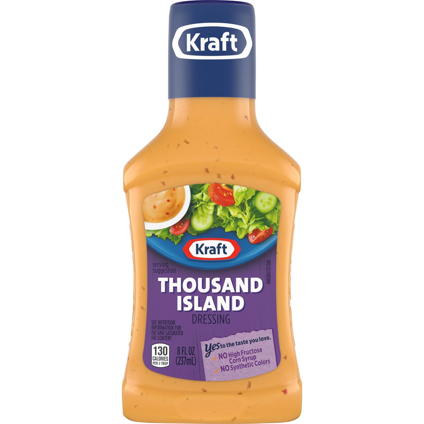 Kraft Thousand Island Dressing Bottle; 8 Fluid Ounce; 9 Per Case