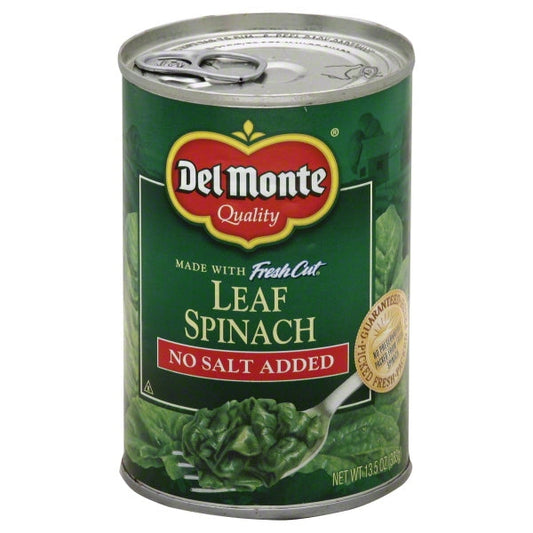 Del Monte Vegetable Spinach No Sugar Added; 13.5 Ounces; 12 Per Case