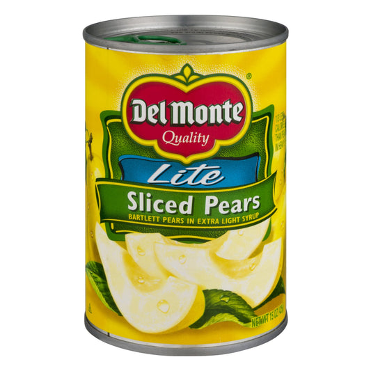Del Monte Lite Sliced Pears; 15 Ounces; 12 Per Case