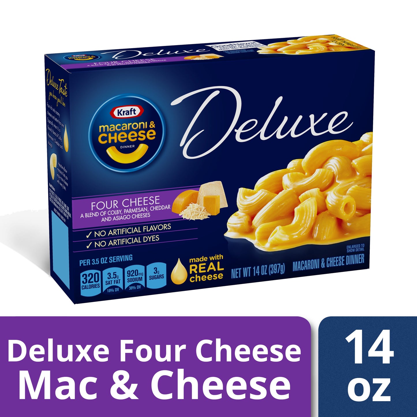 Kraft Deluxe 4 Cheese Macaroni & Cheese; 14 Ounces; 12 Per Case