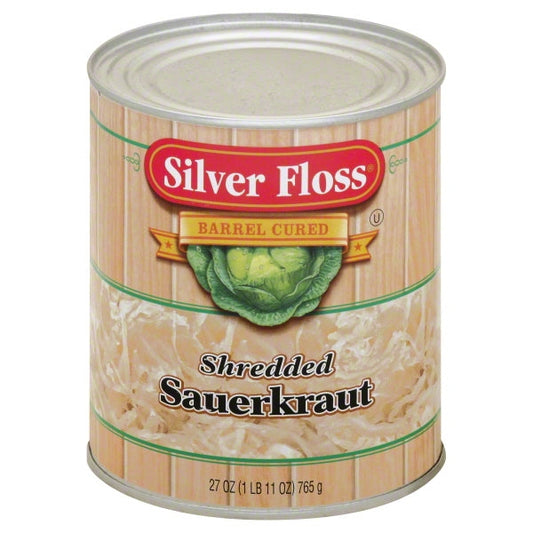 Silver Floss Shredded Sauerkraut Canned; 27 Ounce; 12 Per Case