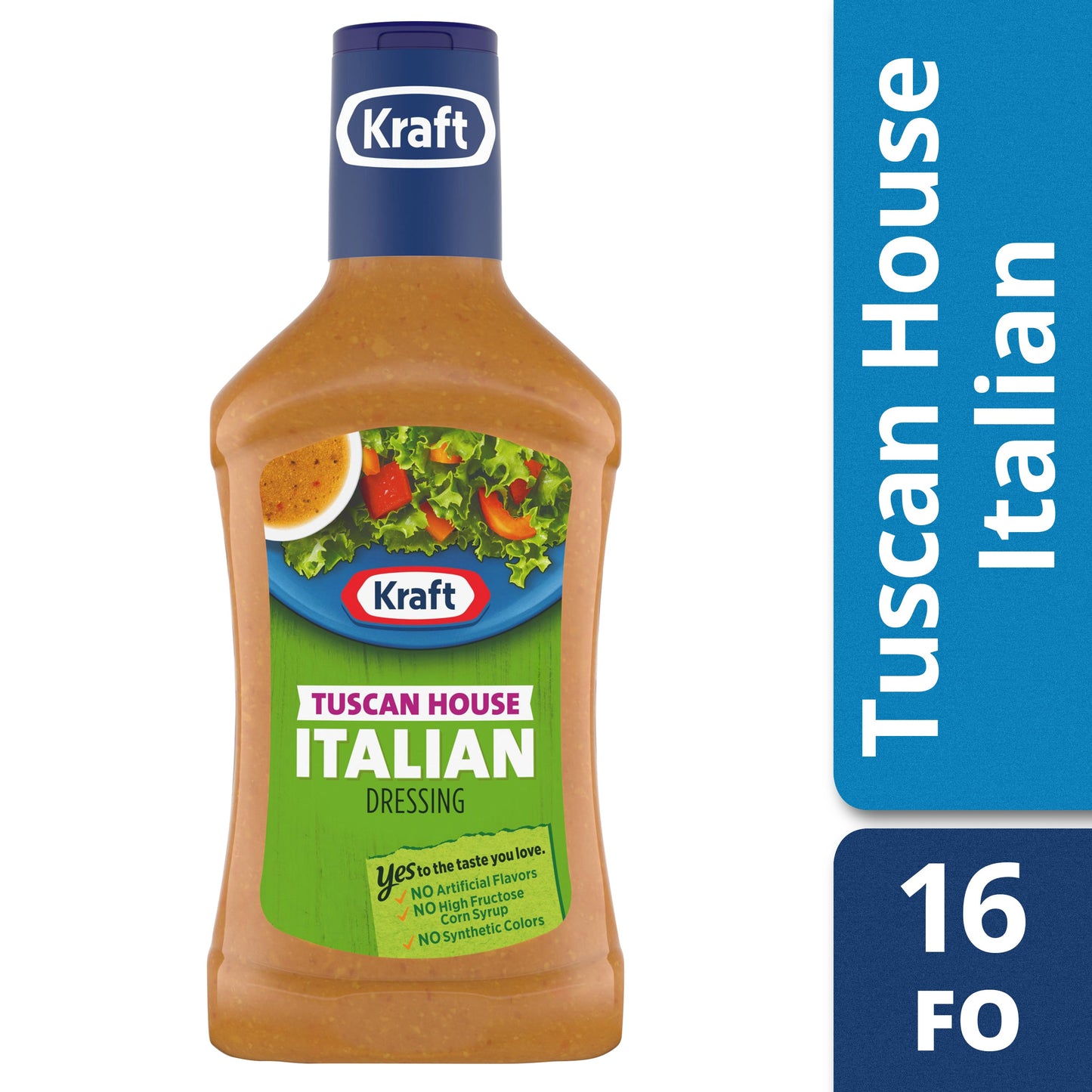 Kraft House Italian Dressing Bottle; 16 Fluid Ounce; 6 Per Case