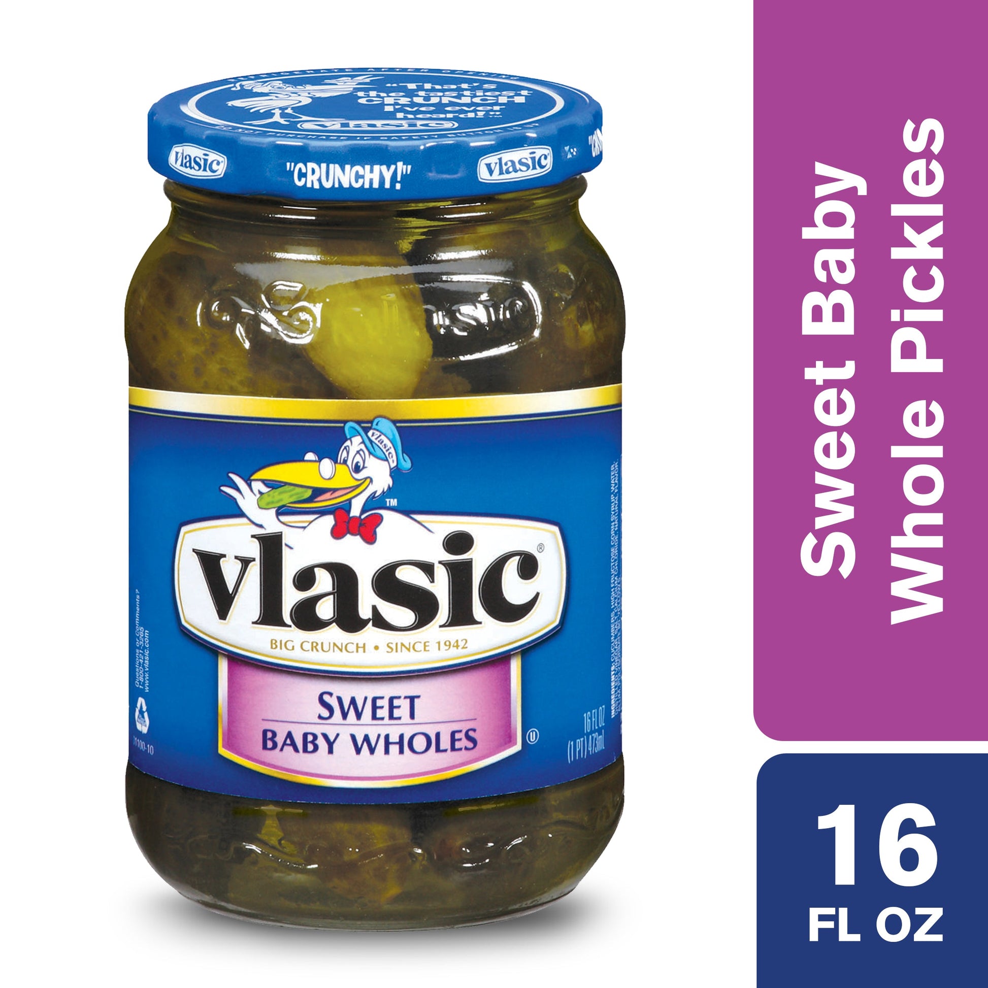 Vlasic Sweet Pickle Whole Jar; 16 Fluid Ounce; 12 Per Case - High Mart Wholesale