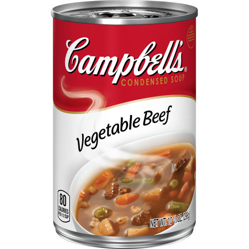 Campbell's Condensed Soup Red & White Vegetable Beef Soup; 10.5 Ounces; 48 Per Case - High Mart Wholesale