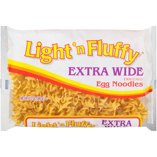 Light N Fluffy Pasta Extra Wide Egg. Noodle; 12 Ounces; 12 Per Case