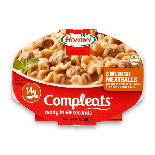 Hormel Compleats Swedish Meatball With Noodles; 9 Ounce; 6 Per Case