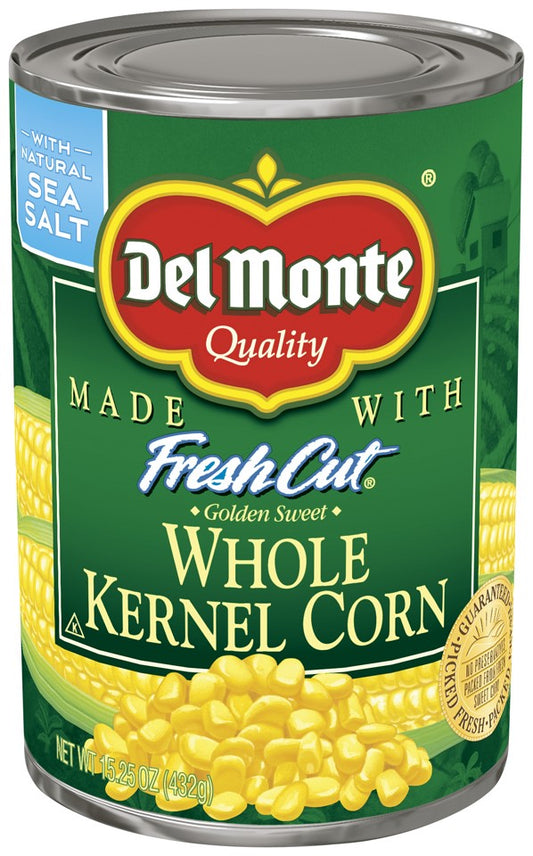 Del Monte Golden Sweet Pull Top Can Whole Kernel Corn; 15.25 Ounces; 24 Per Case