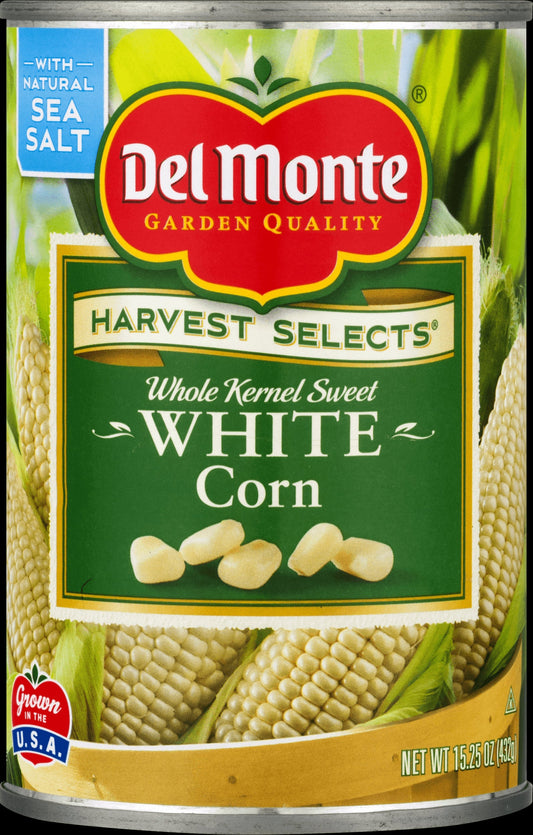 Del Monte Vegetable White Corn; 15.25 Ounces; 12 Per Case
