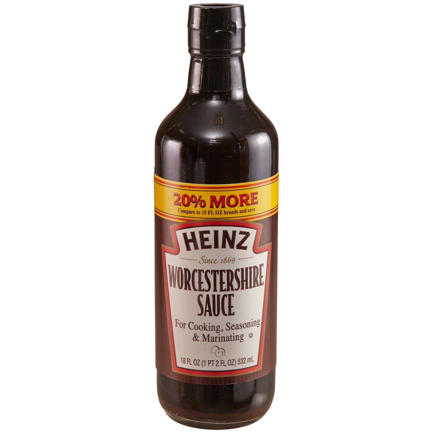 Heinz Worcestershire Sauce Bottle; 18 Fluid Ounce; 12 Per Case