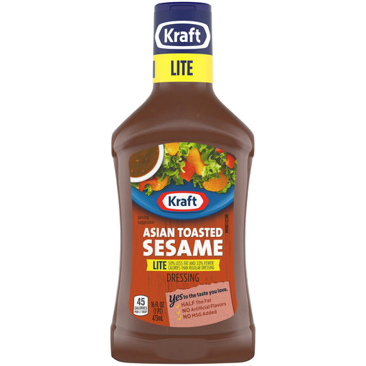 Kraft Light Asian Toasted Sesame Dressing Bottle; 16 Fluid Ounce; 6 Per Case