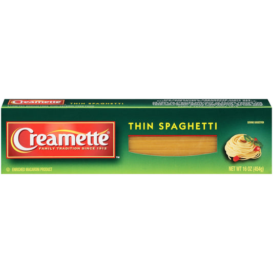 Creamette Pasta Thin Spaghetti; 16 Ounces; 20 Per Case