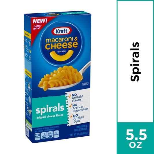 Kraft Entree Macaroni & Cheese Spiral; 5.5 Ounces; 24 Per Case