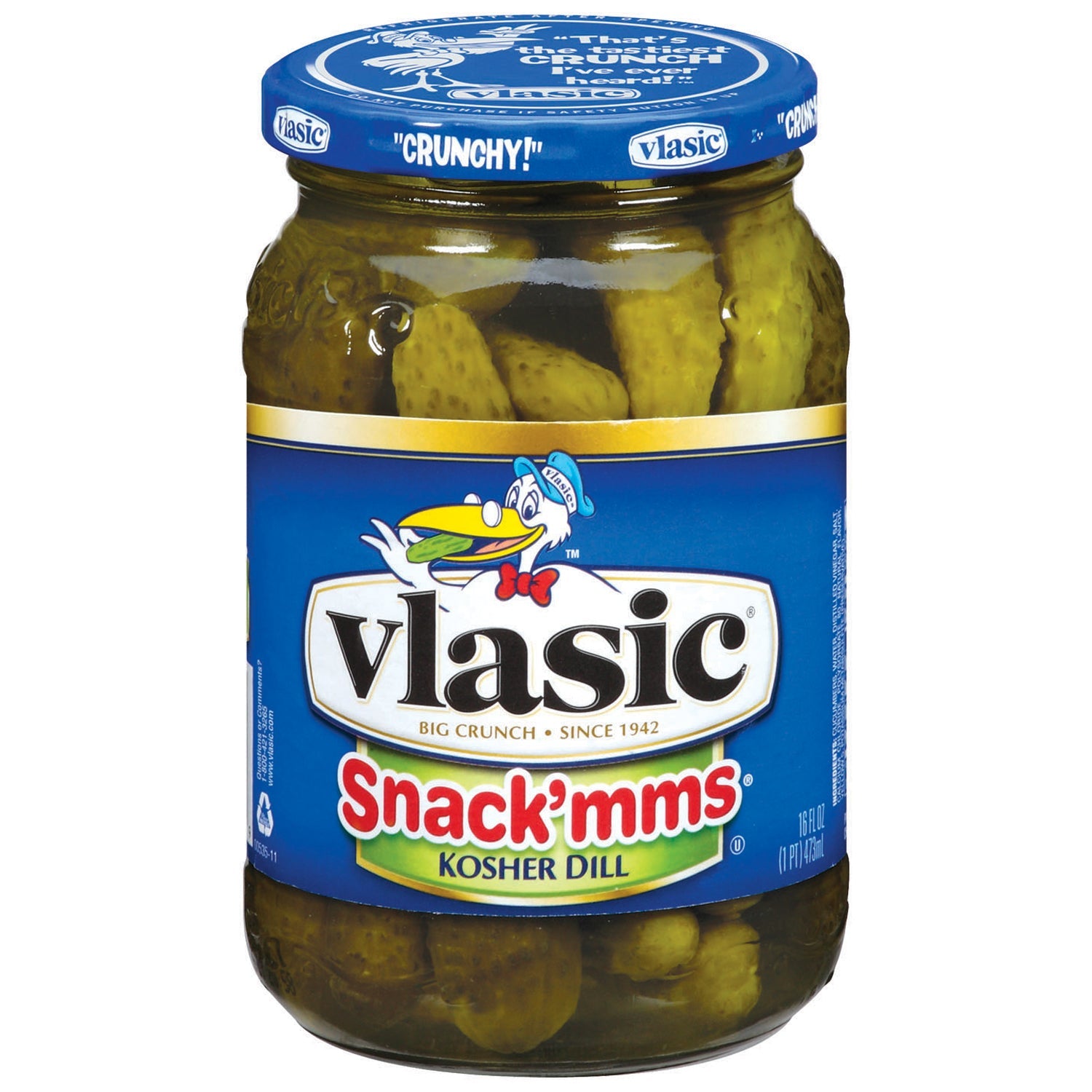 Vlasic Kosher Dill Snack Pickle Whole Jar; 16 Fluid Ounce; 6 Per Case - High Mart Wholesale