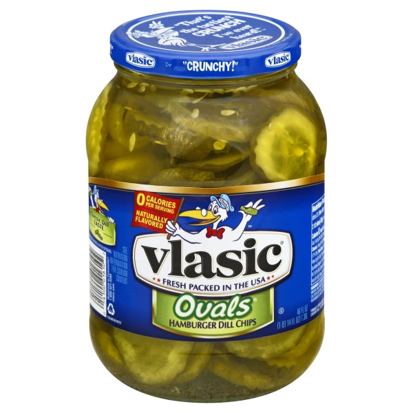 Vlasic Dill Hamburger Pickle Chip Bulk; 46 Fluid Ounce; 6 Per Case - High Mart Wholesale