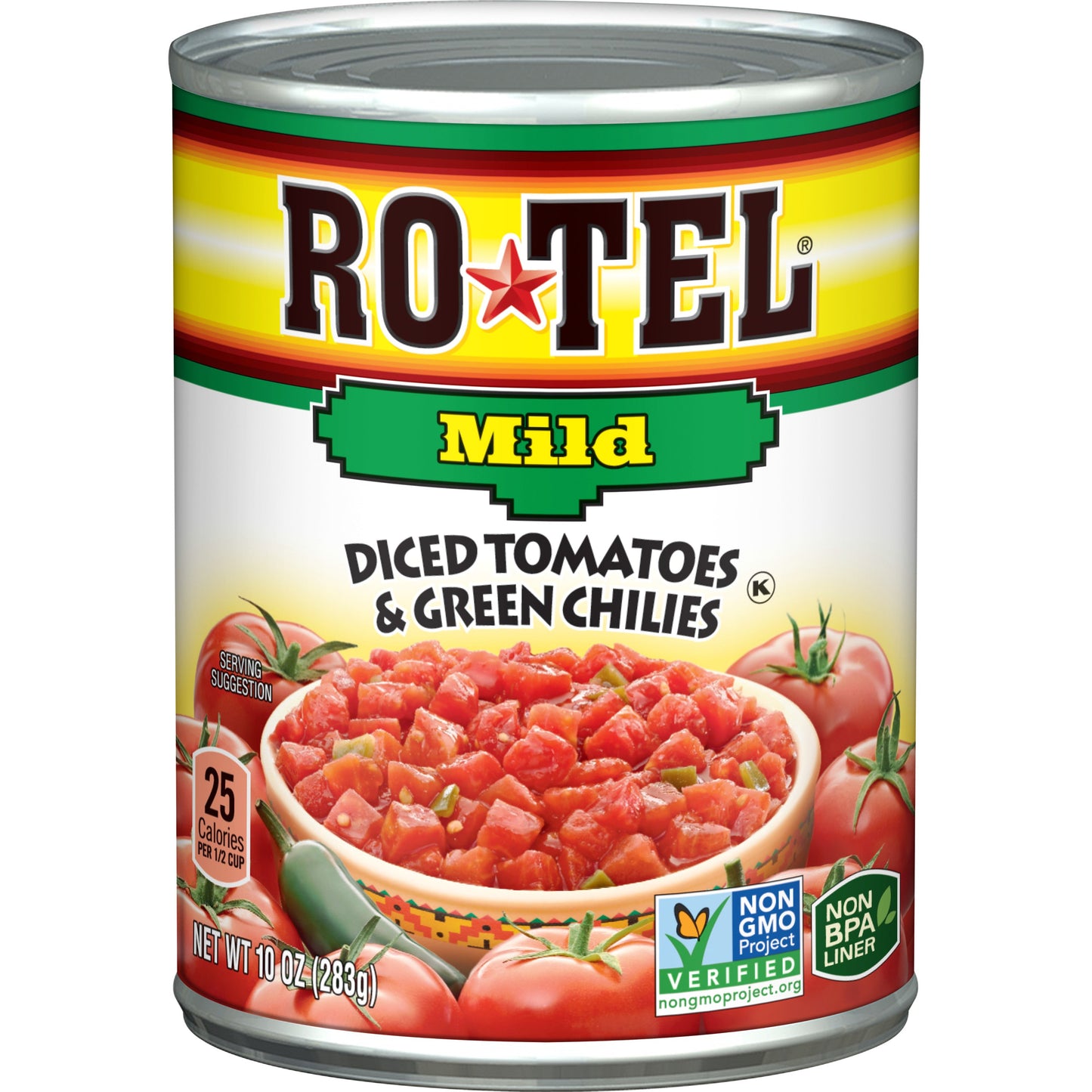 Ro Tel Mild Diced Tomatoes And Green Chilies; 10 Ounces; 24 Per Case - High Mart Wholesale