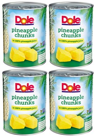 Dole Chunk Pineapple In Juice; 20 Ounces; 12 Per Case