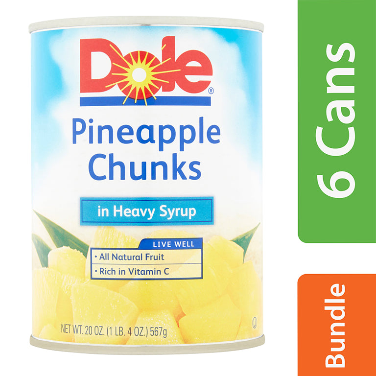 Dole Pineapple Chunks In Syrup; 20 Ounce; 12 Per Case