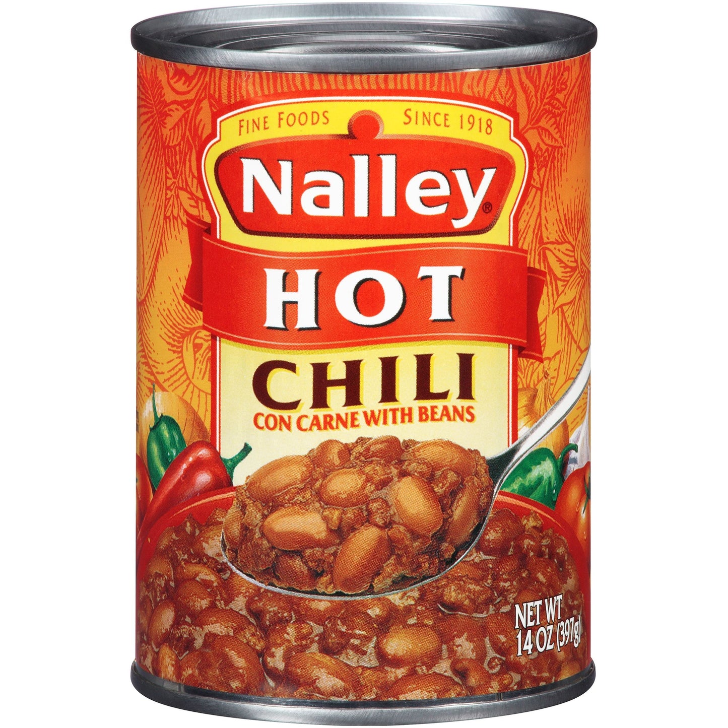 Nalley Nalley Chili With Beans Hot; 14 Ounces; 24 Per Case