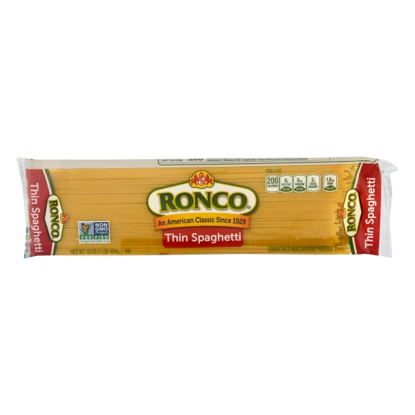 Ronco Thin Spaghetti; 16 Ounces; 24 Per Case - High Mart Wholesale