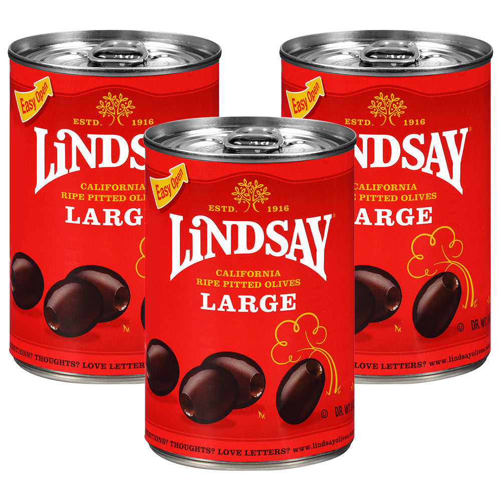 Lindsay Black Pitted Large Domestic Olives Canned; 6 Ounce; 24 Per Case - High Mart Wholesale