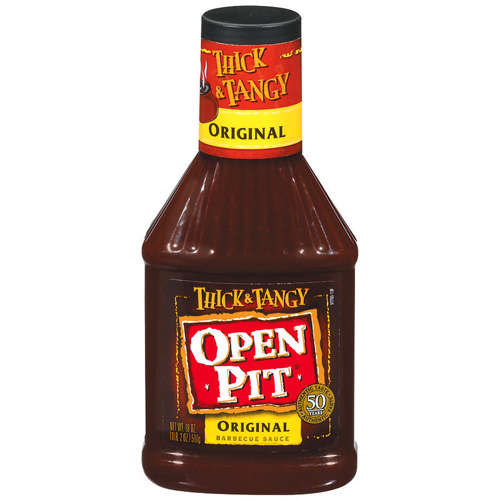 Open Pit Thick And Tangy Original Bbq Sauce Bottle; 18 Ounce; 12 Per Case - High Mart Wholesale