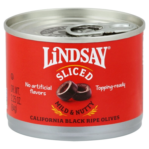 Lindsay Sliced Ripe Domestic Olives Canned; 2.25 Ounce; 24 Per Case - High Mart Wholesale