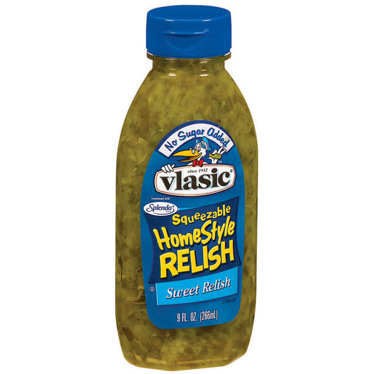 Vlasic No Sodium Homestyle Sweet Relish Jar; 9 Fluid Ounce; 8 Per Case - High Mart Wholesale