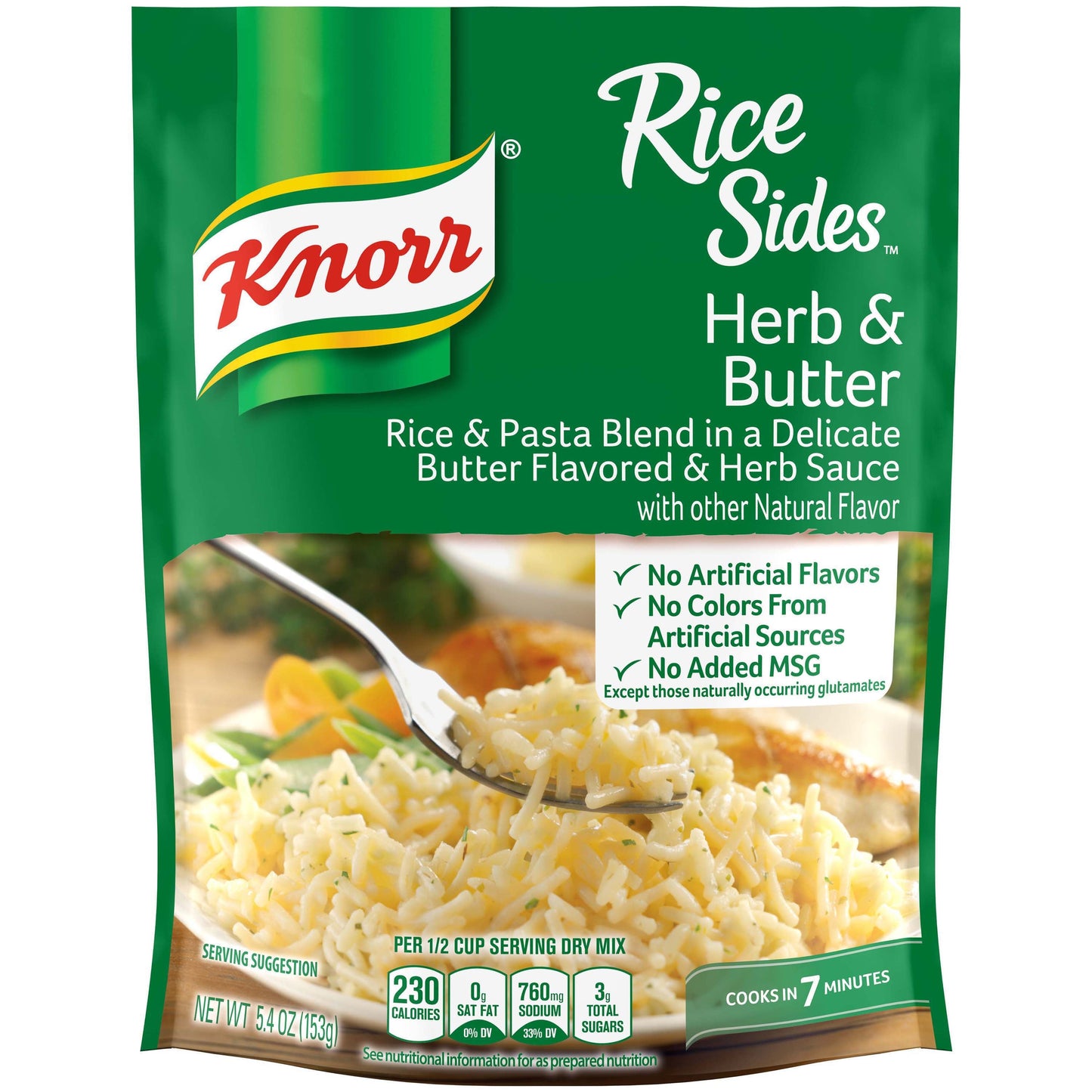 Knorr Side Meal Rice Butter & Herb; 5.4 Ounce; 8 Per Case