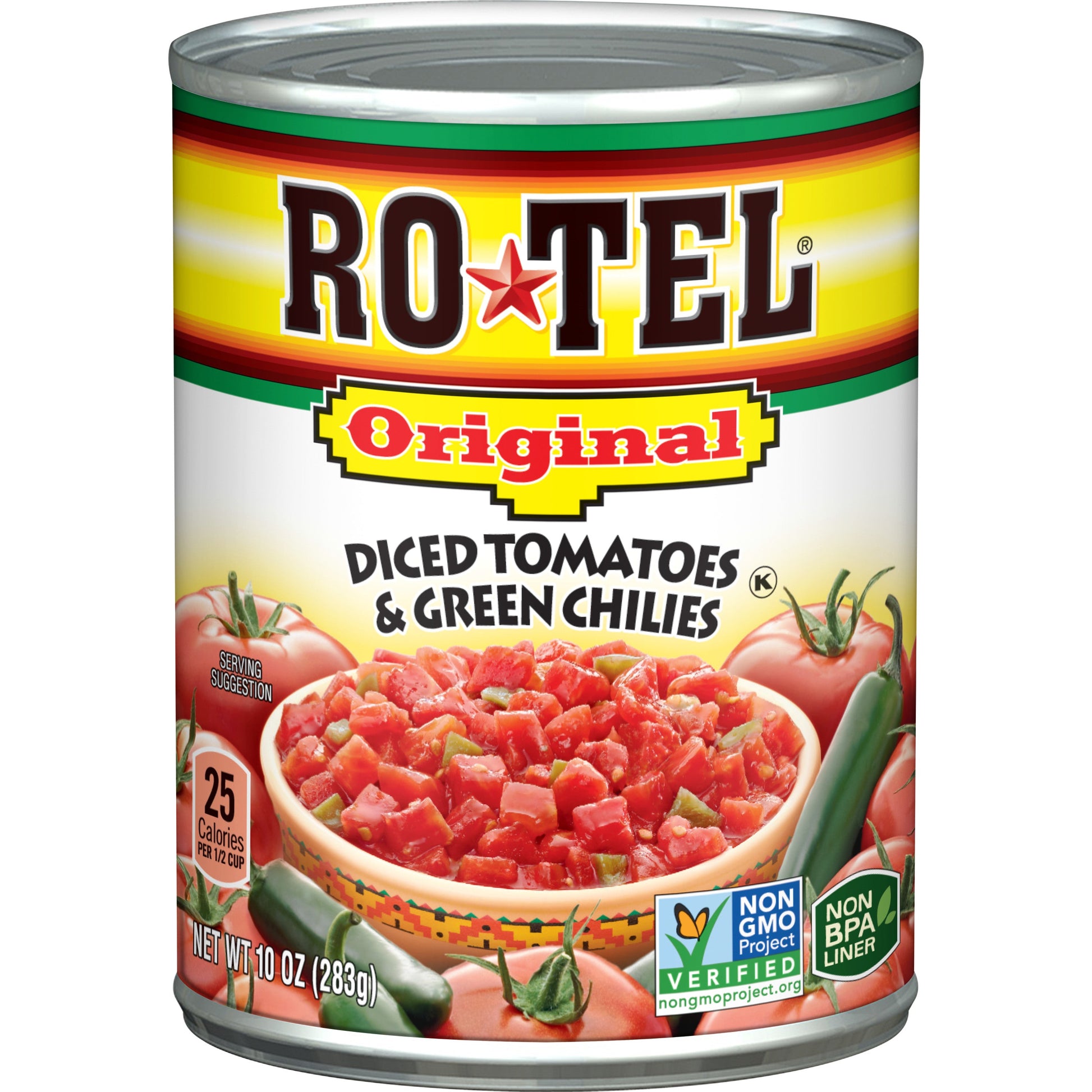 Ro Tel Original Diced Tomatoes And Green Chilies; 10 Ounces; 24 Per Case - High Mart Wholesale