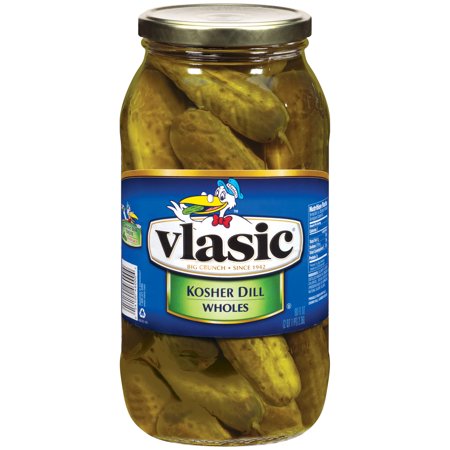 Vlasic Kosher Baby Dill Pickle Whole Jar; 80 Fluid Ounce; 6 Per Case - High Mart Wholesale