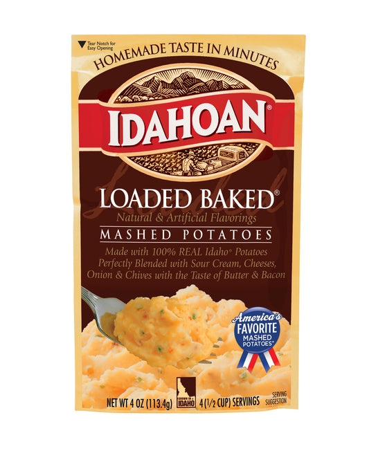 Idahoan Foods Loaded Baked Mashed Potatoes; 4 Ounces; 12 Per Case