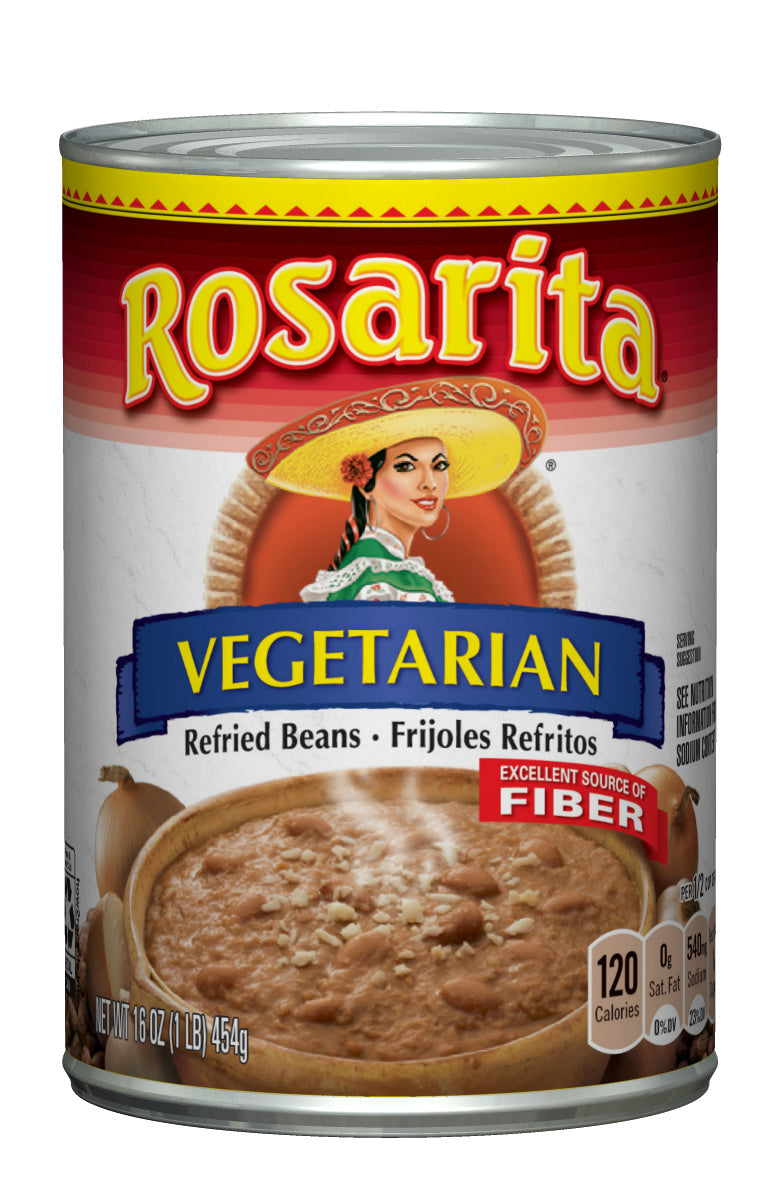 Rosarita Refried Beans Vegetarian; 16 Ounce; 12 Per Case - High Mart Wholesale