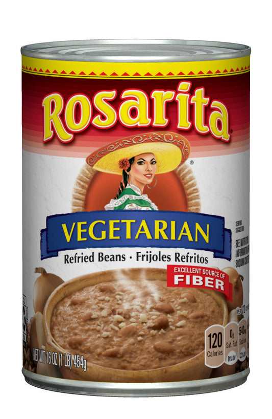 Rosarita Refried Beans Vegetarian; 16 Ounce; 12 Per Case - High Mart Wholesale