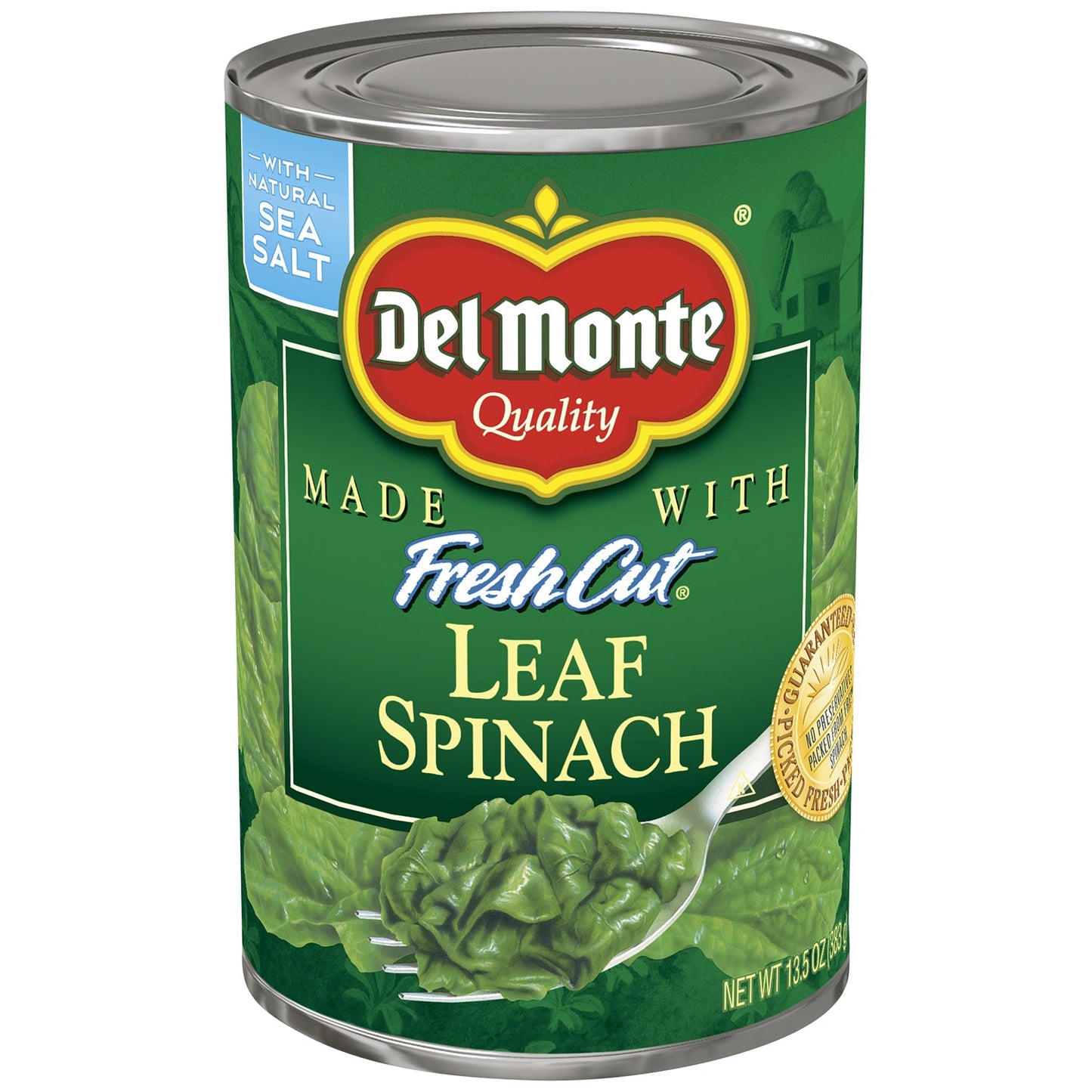 Del Monte Ez Open Fresh Cut Leaf Spinach; 13.5 Ounces; 12 Per Case