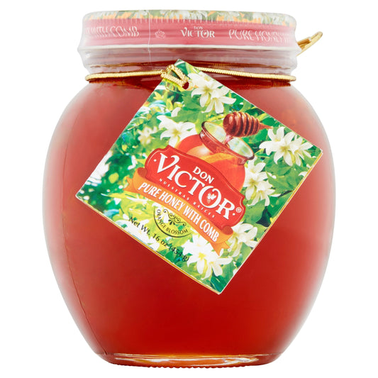 Don Victor Pure With Comb Honey Jar; 16 Ounce; 6 Per Case - High Mart Wholesale